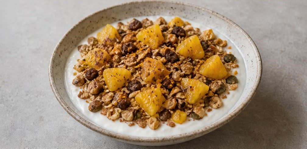 Eisenreiches Hafer-Müsli mit Orange und gerösteten Nüssen – Zubereitung Schritt für Schritt – Anrichten
