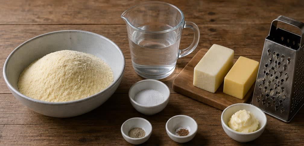 Knusprige Arepas con Queso mit cremiger Käsefüllung – Zutaten
