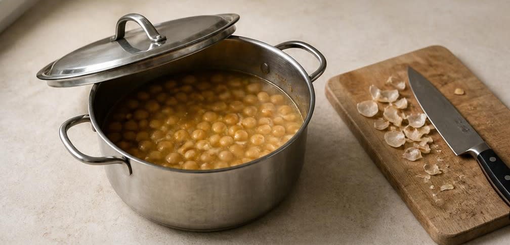 Tunesische Kichererbsensuppe Lablabi – Zubereitung Schritt für Schritt – Kichererbsen kochen
