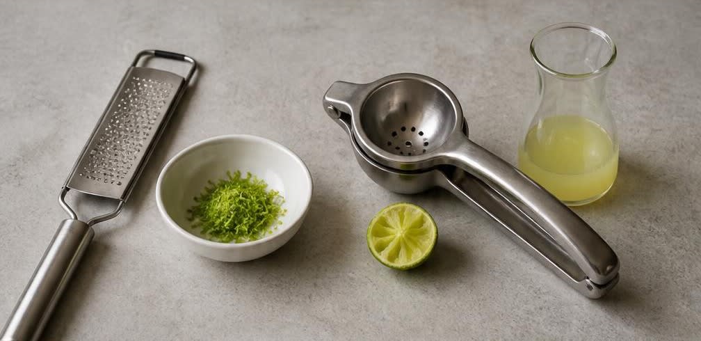 Cremiger brasilianischer Limetten-Pudding – Zubereitung Schritt für Schritt – Limetten vorbereiten