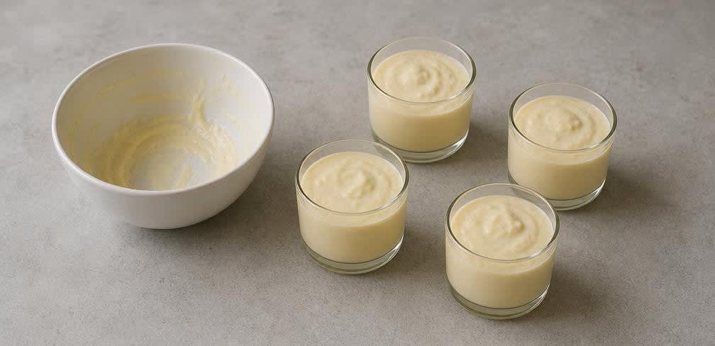 Cremiger brasilianischer Limetten-Pudding – Zubereitung Schritt für Schritt – Pudding abfüllen