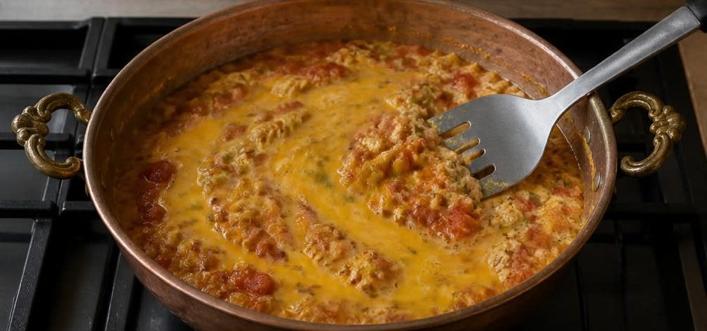 Klassisches Türkisches Menemen mit Olivenöl – Zubereitung Schritt für Schritt – Eier gießen und rühren