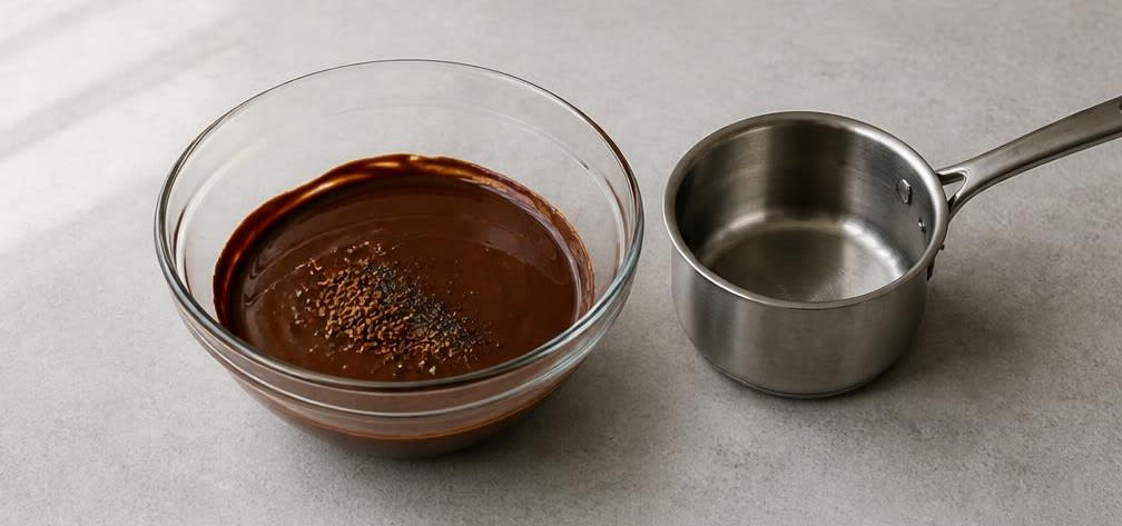 Klassische Schokoladenmousse aus dunkler Schokolade – Zubereitung Schritt für Schritt – Schokolade schmelzen