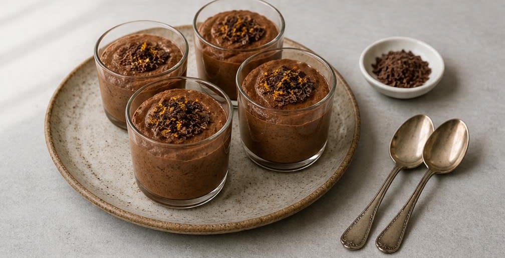 Klassische Schokoladenmousse aus dunkler Schokolade – Zubereitung Schritt für Schritt – Anrichten