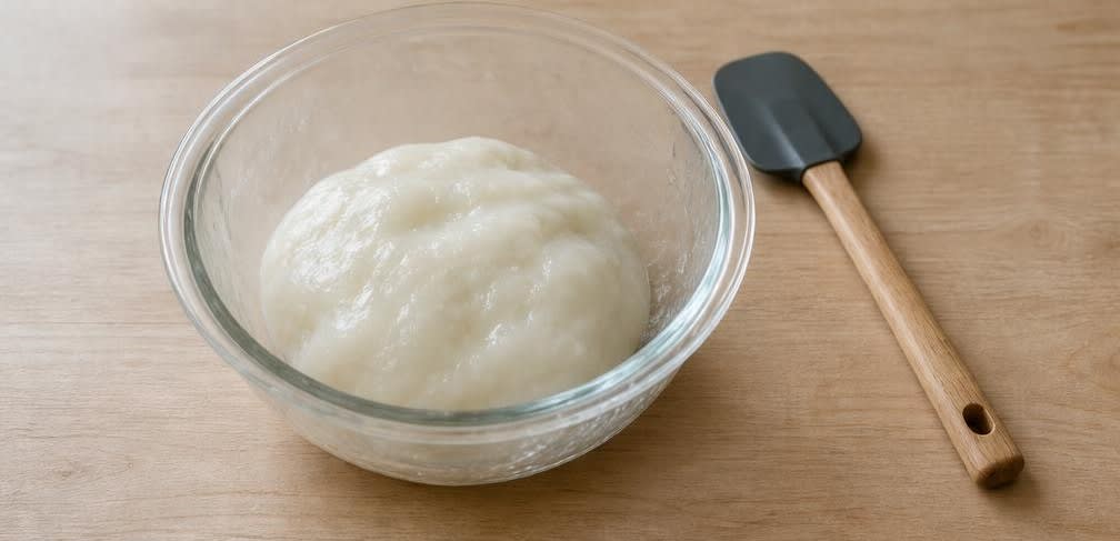 Mochi mit süßer Adzukibohnen-Paste (Daifuku) – Zubereitung Schritt für Schritt – Reisteig zubereiten
