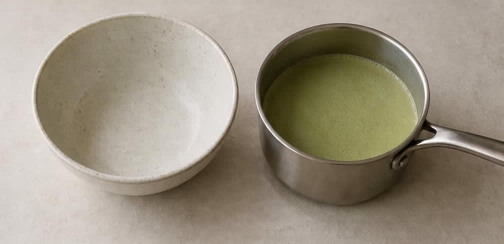 Cremiges Japanisches Matcha-Eis – Zubereitung Schritt für Schritt – Massen angleichen