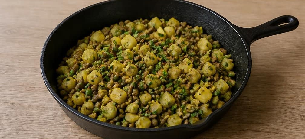Samosas mit eingeweichten Linsen & Kartoffeln – Zubereitung Schritt für Schritt – Füllung mischen