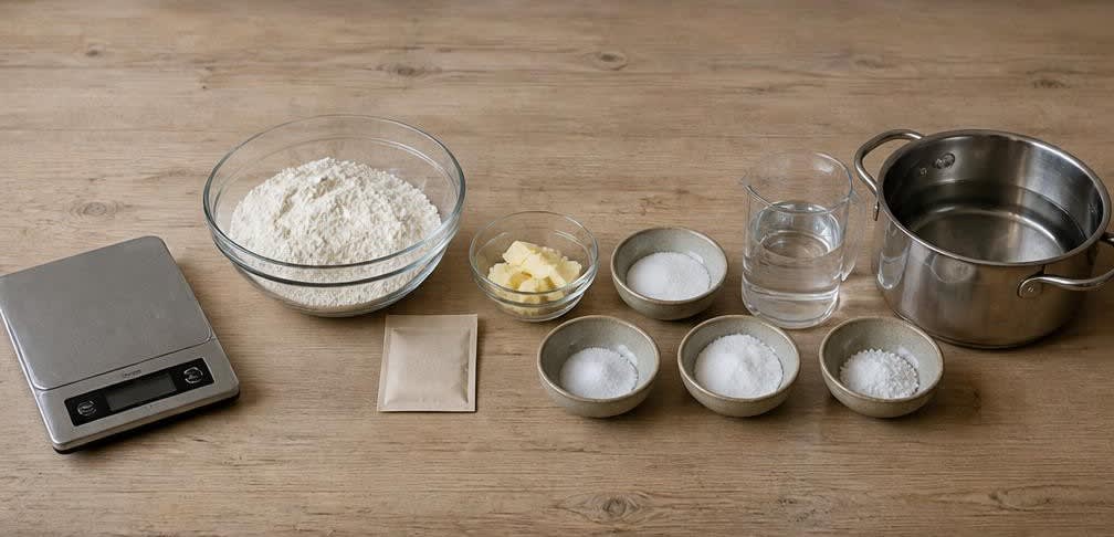 Klassische Laugenbrezeln selbst gebacken – Zutaten