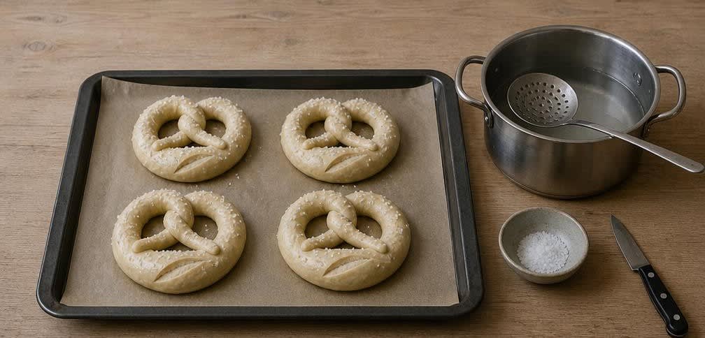 Klassische Laugenbrezeln selbst gebacken – Zubereitung Schritt für Schritt – Brezeln laugen und vorbereiten