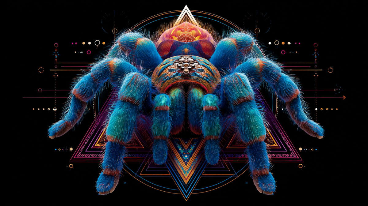 Creation dream symbol - mystical hyper-surrealism, neon palette. CHITTA Universal Language of Mind interpretation art.