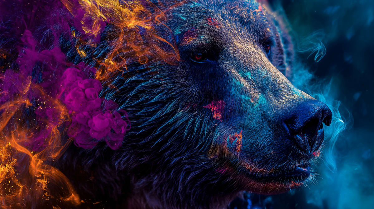 Surreal mystical animal in a dream landscape symbolizing a habitual thought rising from the subconscious mind