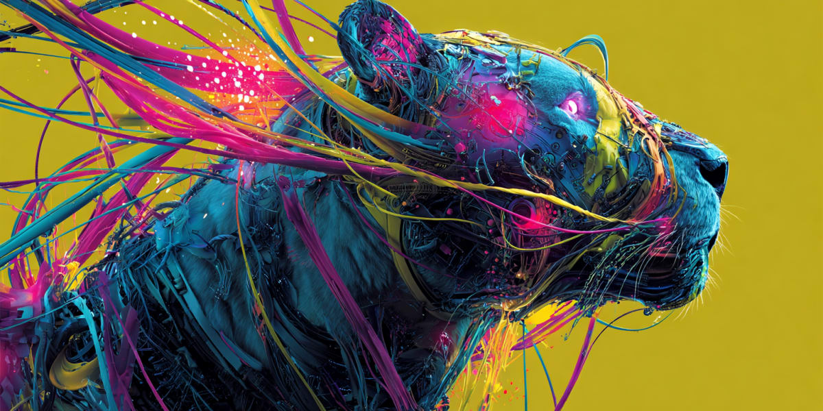 Un animal salvaje y depredador en surrealismo m&iacute;stico, que simboliza al lobo como un patr&oacute;n de pensamiento habitual e instintivo en el Lenguaje Universal de la Mente.