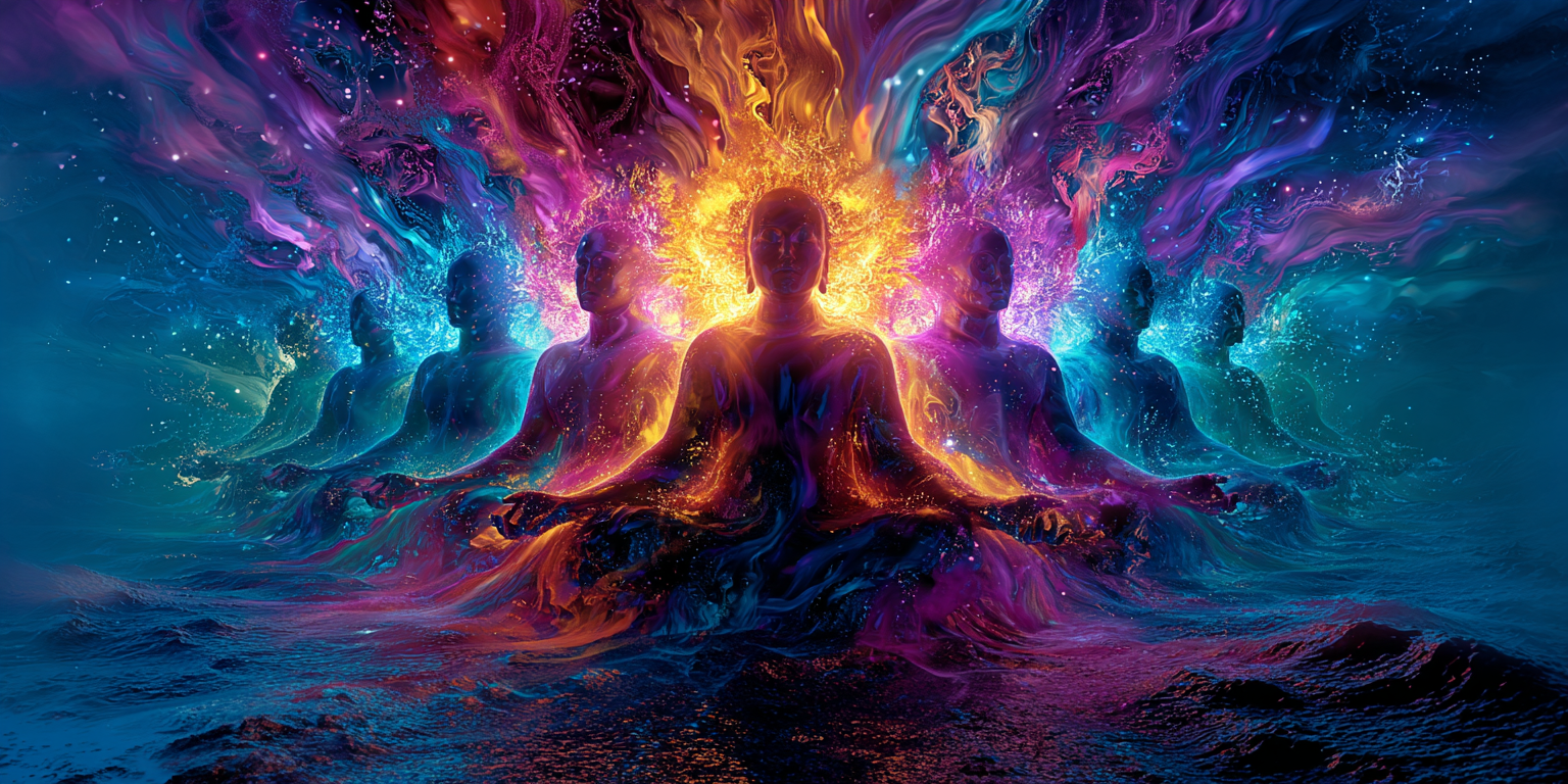 Persona meditando pacíficamente pero sin poder lograr sueño lúcido sin entrenamiento de concentración