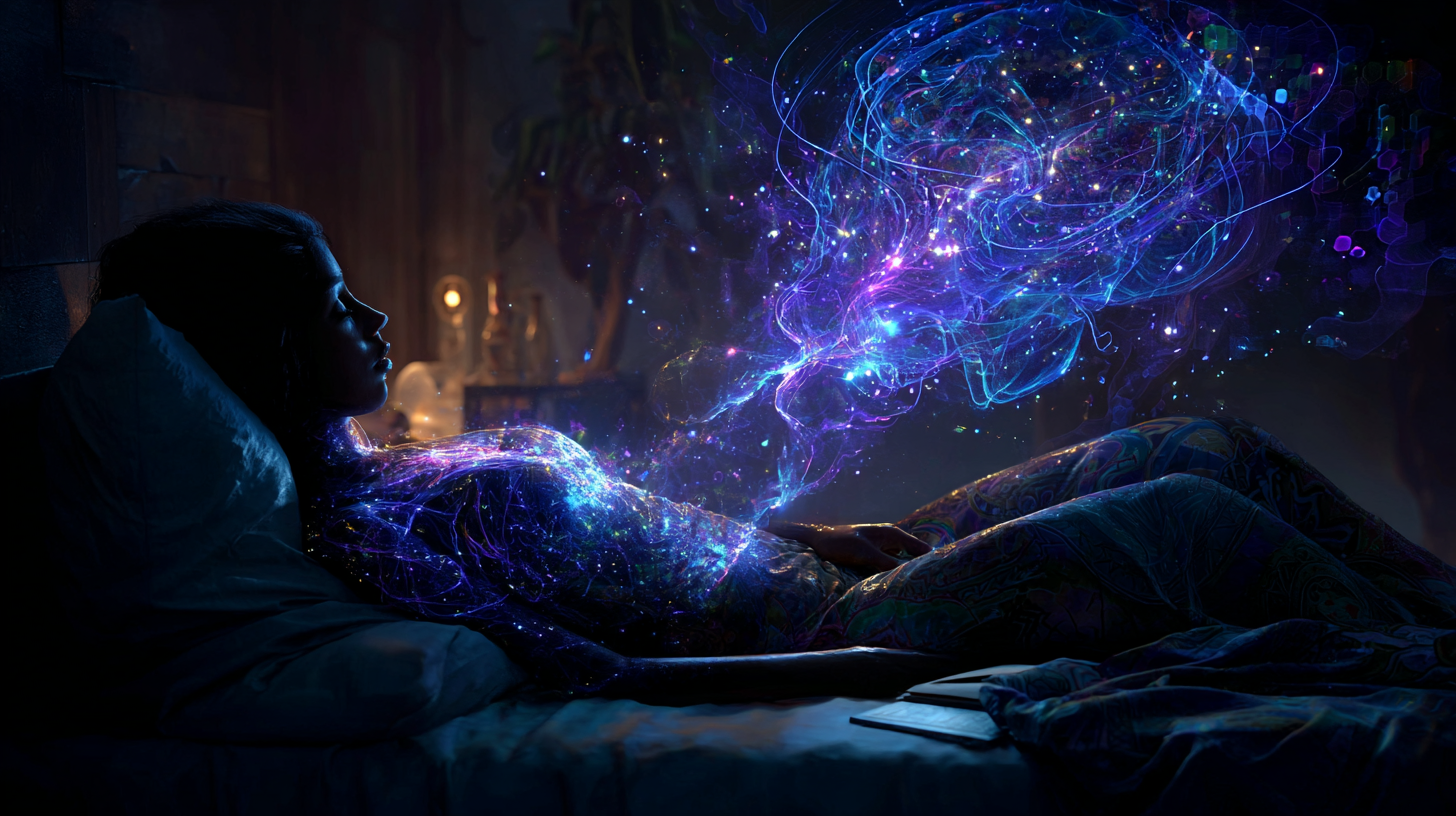 Timeline showing progressive stages from dream recall to first lucid dream