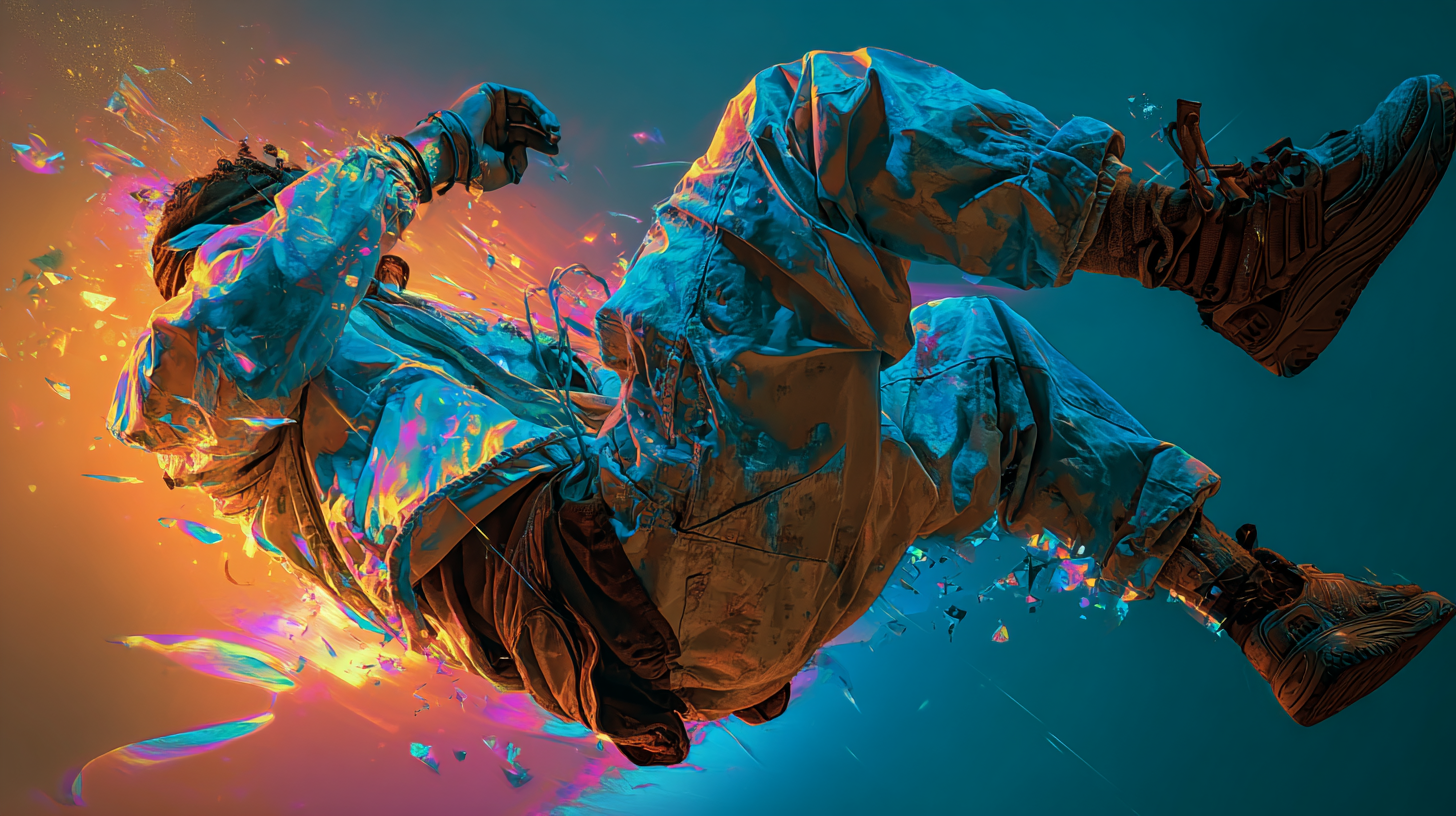 Person falling through layers representing consciousness descending through levels of mind