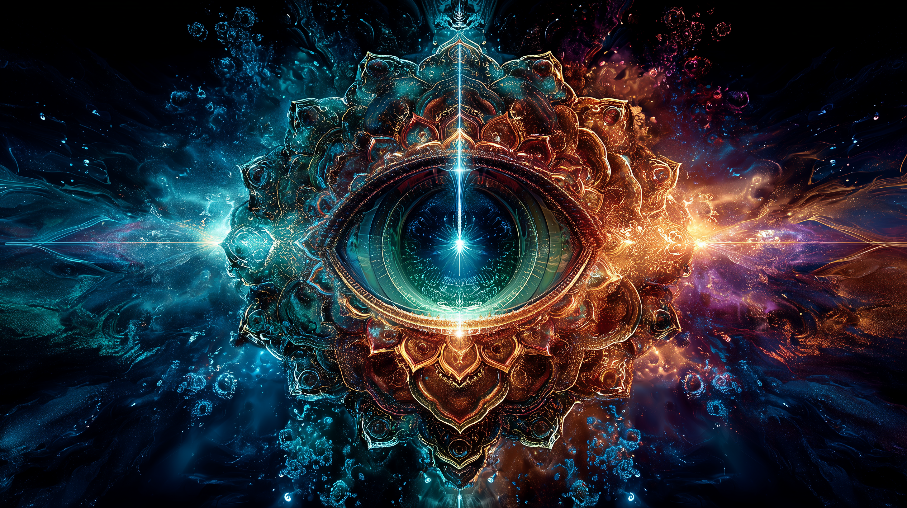 Mystical hyper-surreal eye representing perception and awareness in the Universal Language of Mind