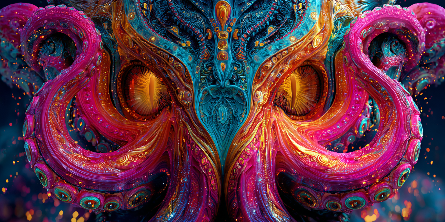 Pessoa sentada na cama à noite cercada por sombras surrealistas representando pesadelos recorrentes