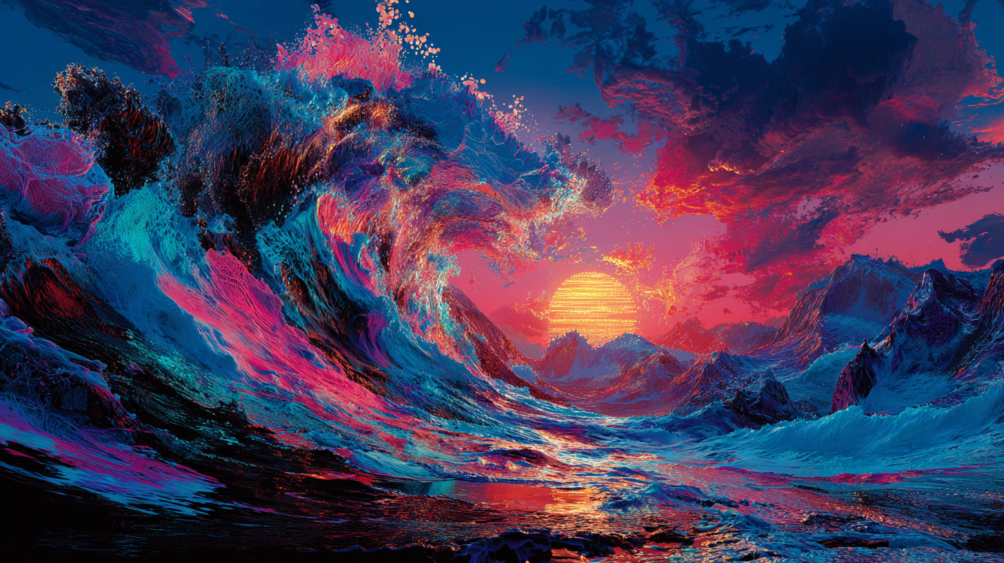 Deep mystical ocean representing the conscious life experiences submerging awareness in a drowning dream