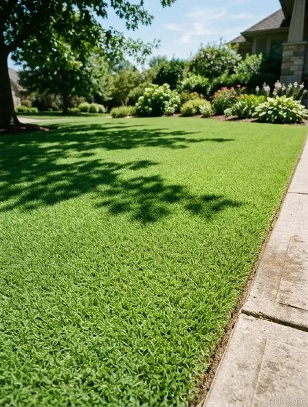 Dense low-cut bermuda grass lawn in summer sunlight with fine-textured green blades Dense low-cut bermuda grass lawn in summer sunlight with fine-textured green blades