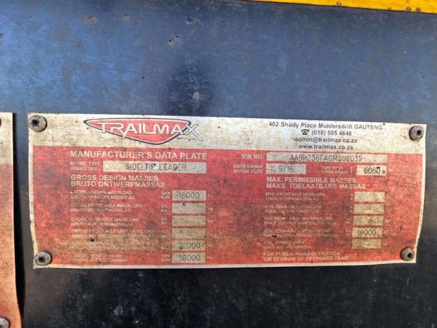 2015 TRAILMAX LINK SIDE TIPPER 45M3 (SN5624) — photo 3
