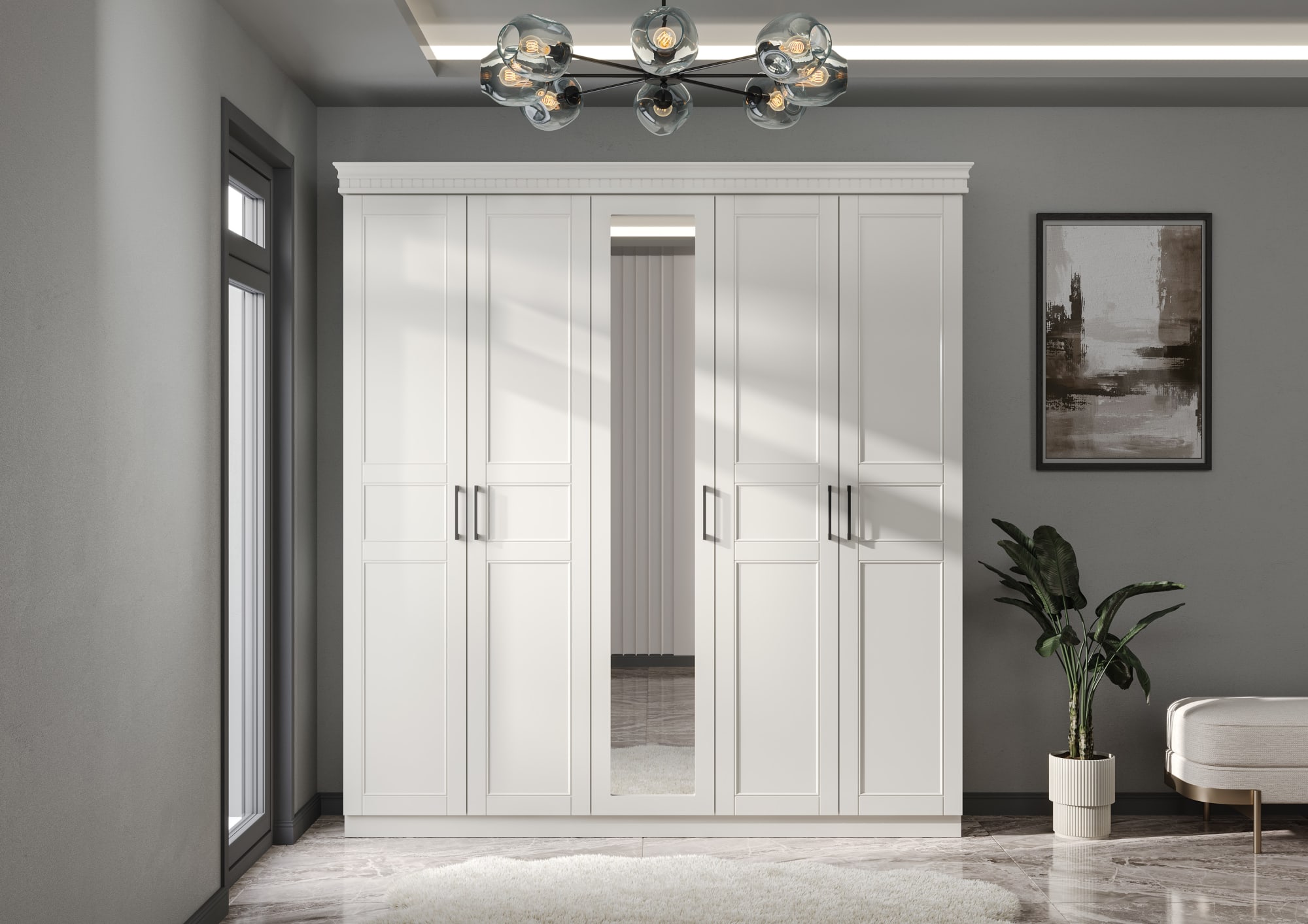 Lake Gardırop - Desen 114 Kuşaklı Camlı 430