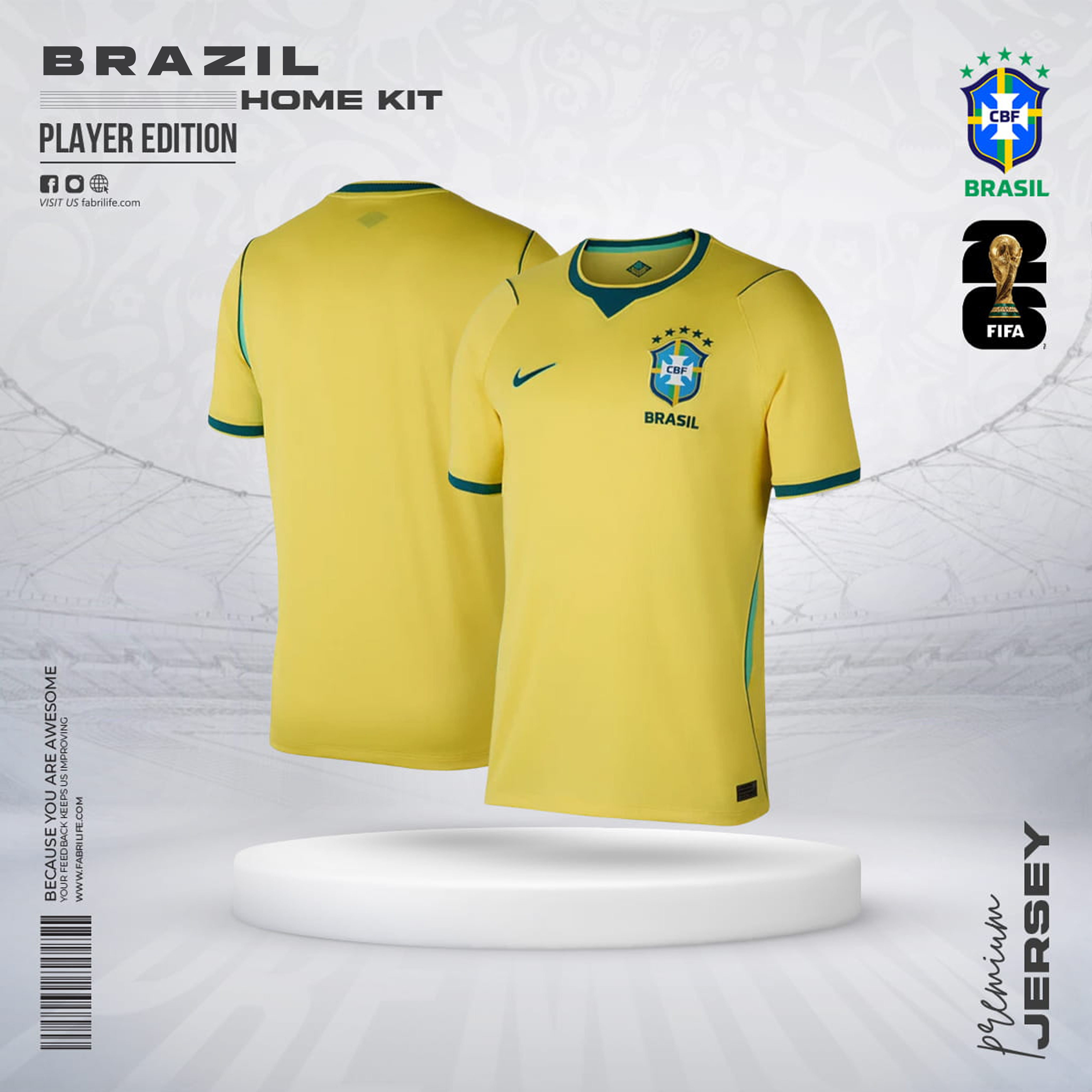 2026 World Cup Home Jersey - Player Edition Brazil/Argentina