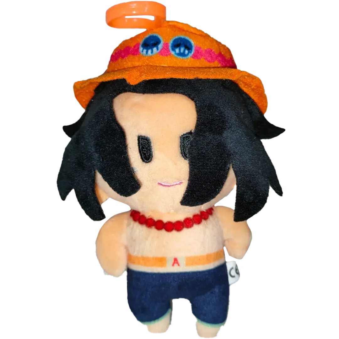 Peluche Llavero - Ace (One Piece) | Felpa Suave | 11 cm