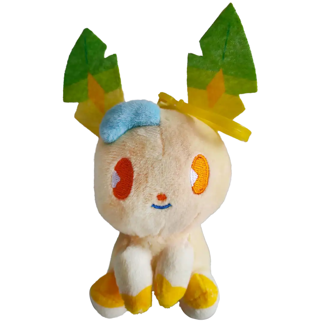 Peluche Llavero - Leafeon Chibi (Pokémon) | Felpa Suave | 10 cm