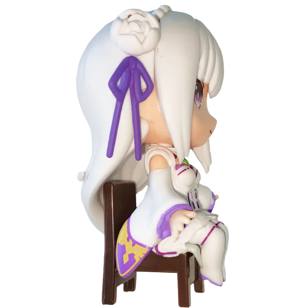 Figura Emilia Sentada (Re:Zero) | PVC | 9 cm - Vista 2
