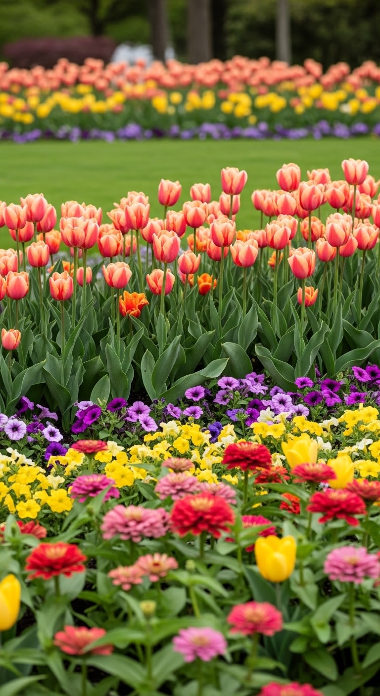 1. Create a Colorful Flower Bed
