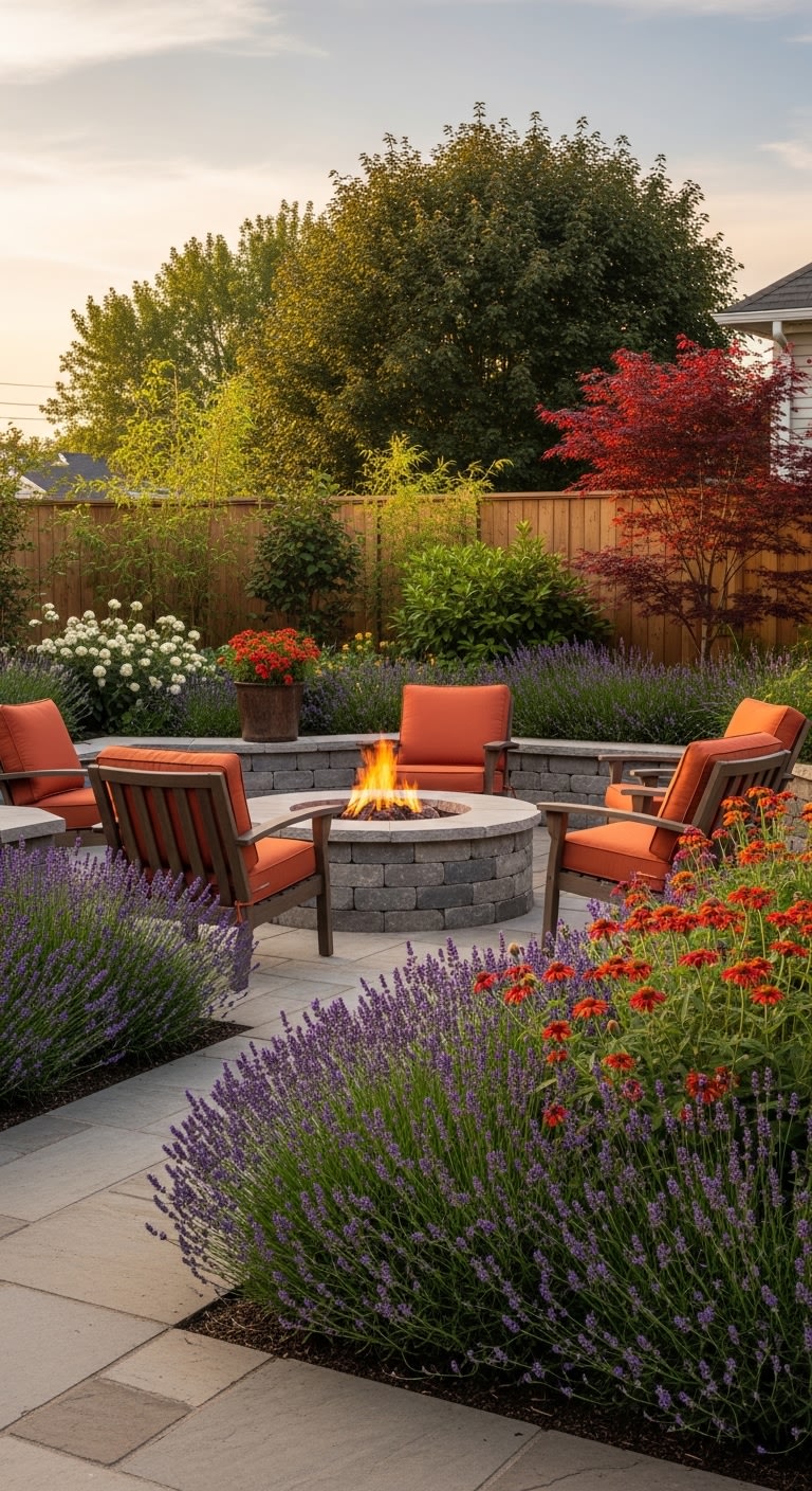 15. Set Up a Cozy Firepit Garden