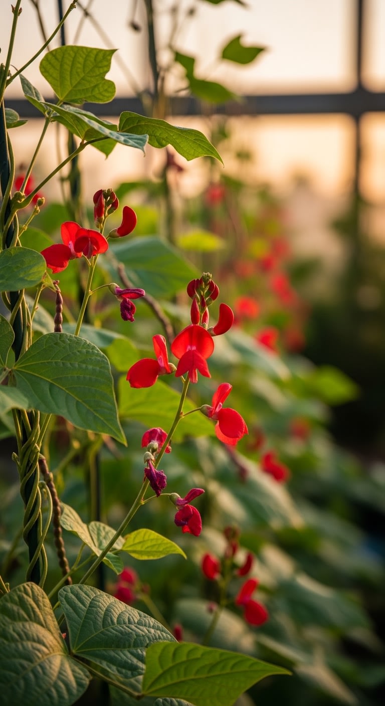 7. Create a Vertical Garden with Scarlet Runner Beans