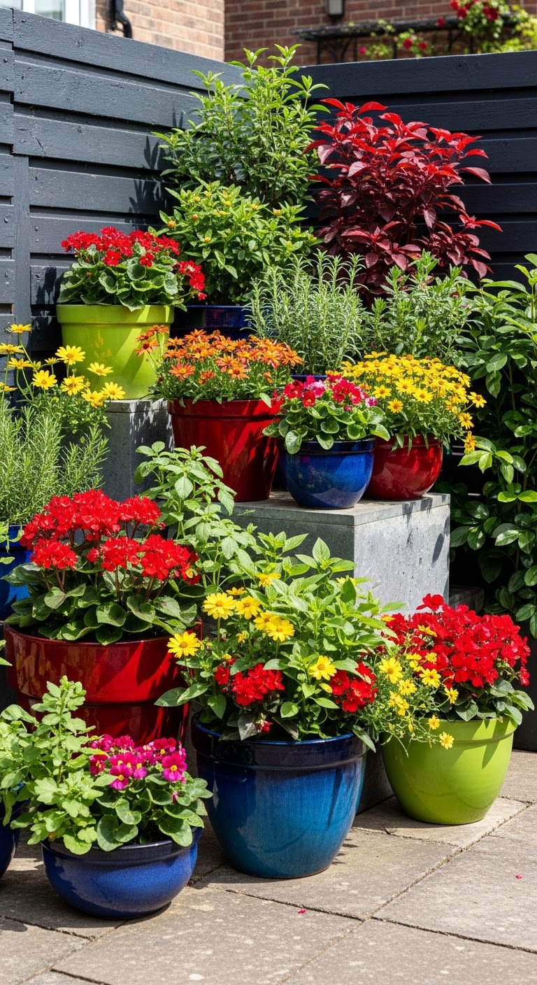 7. Add Color with Container Gardens