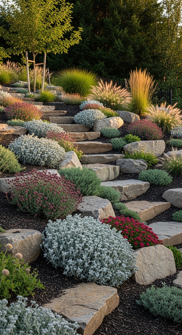 2. Incorporate a Rock Garden for Natural Beauty
