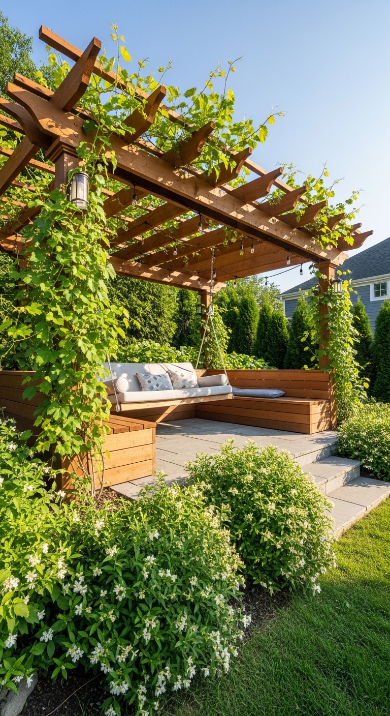 12. Install a Charming Pergola