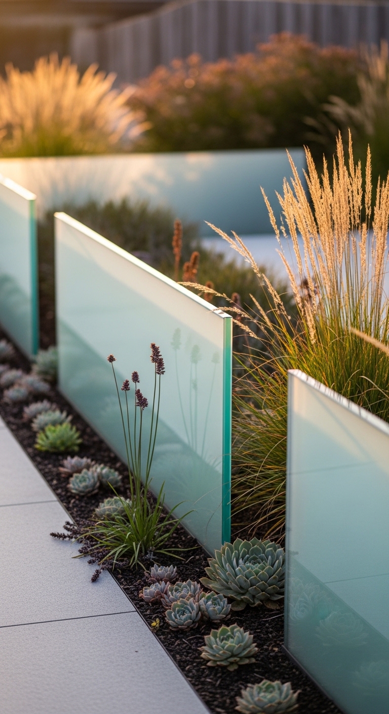 12. Elegant Glass Edging