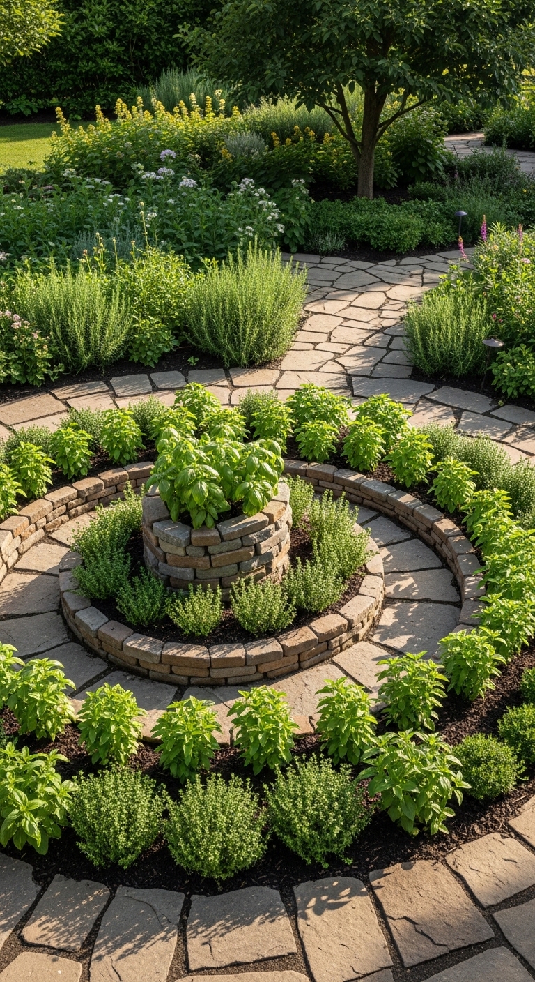 4. Incorporate a Herb Spiral