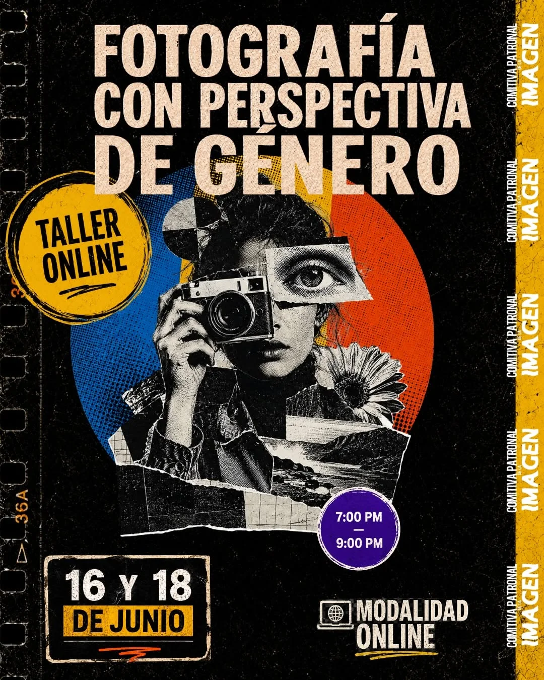 Flyer de clases de fotografía de la Comitiva Patronal de la Imagen