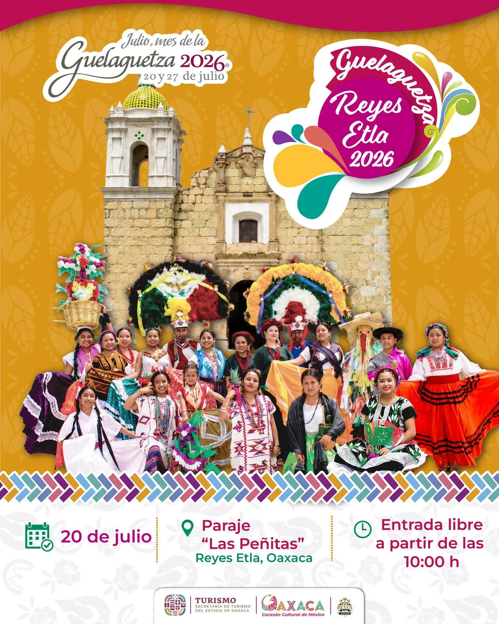 Guelaguetza Reyes Etla 2026. Photo: State Government Guelaguetza Reyes Etla 2026. Photo: State Government