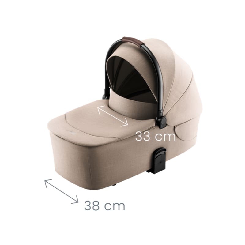 Britax Römer RIO Mózeskosár méretek — szemből