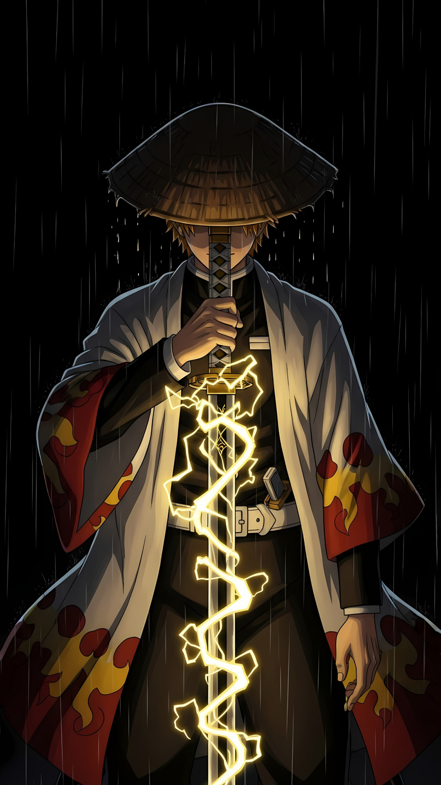 Zenitsu Agatsuma AMOLED Wallpaper