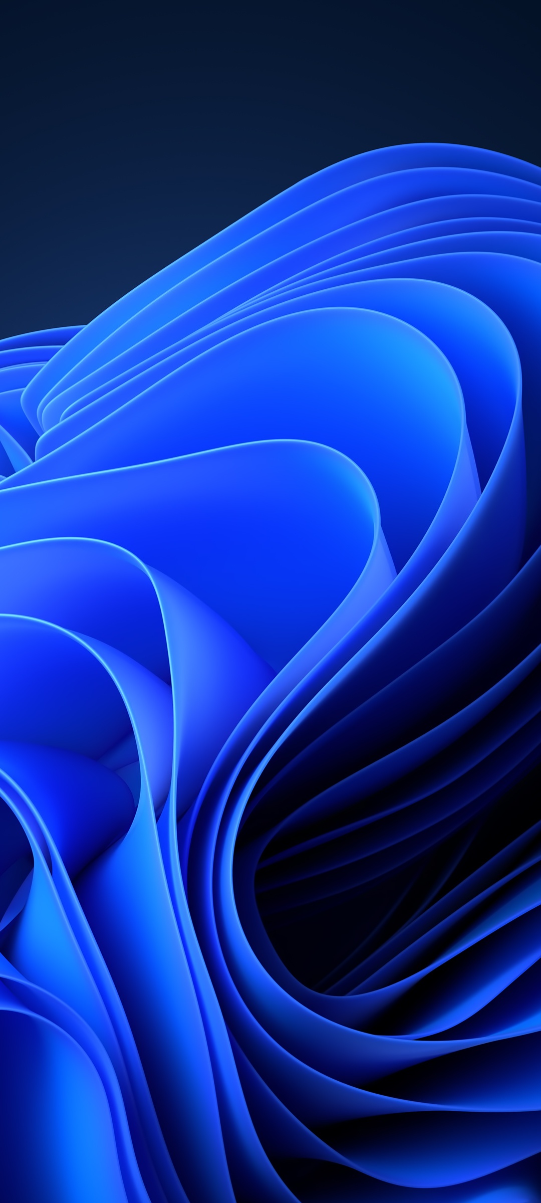 Windows 11 Dark Mode Blue Stock Official mobile wallpaper