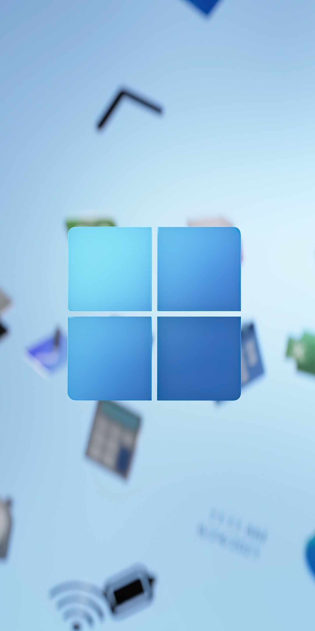 Windows 11 Official Blue Background Mobile Wallpaper
