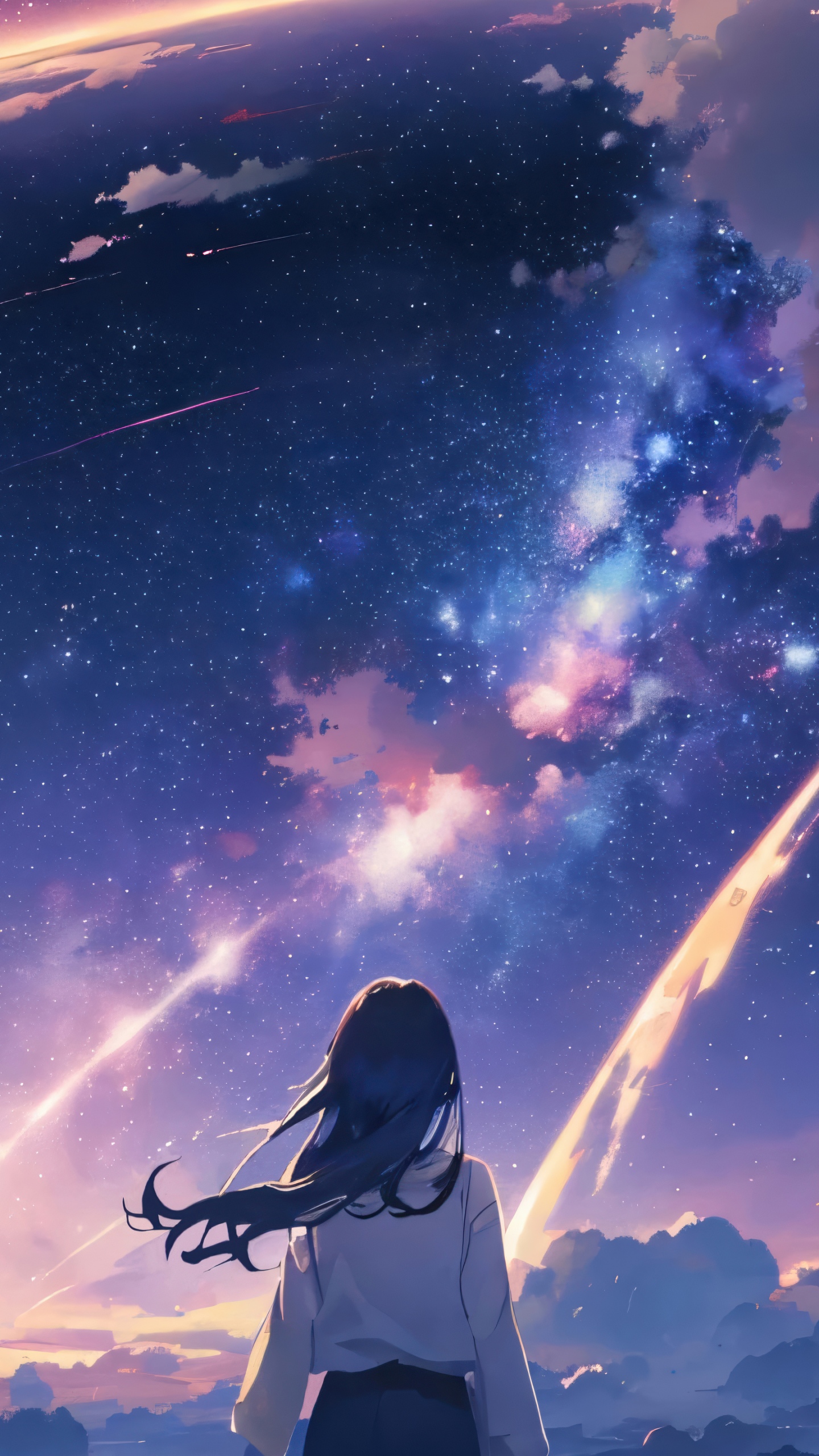 Anime Girl Night Mobile Wallpaper