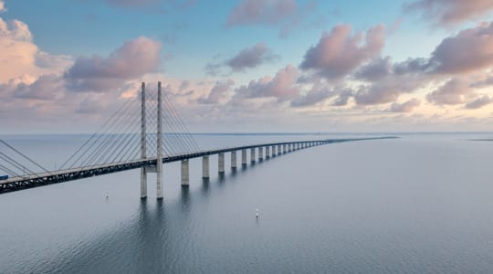 Photo of Oresund bridge (Denmark)