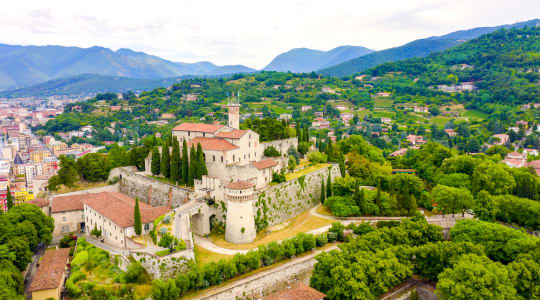 Brescia castle in Italy