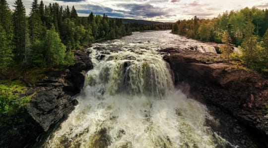 Photo of Ristafallet waterfall