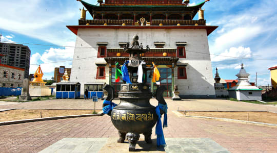 Gandantegchenling Monastery in Mongolia