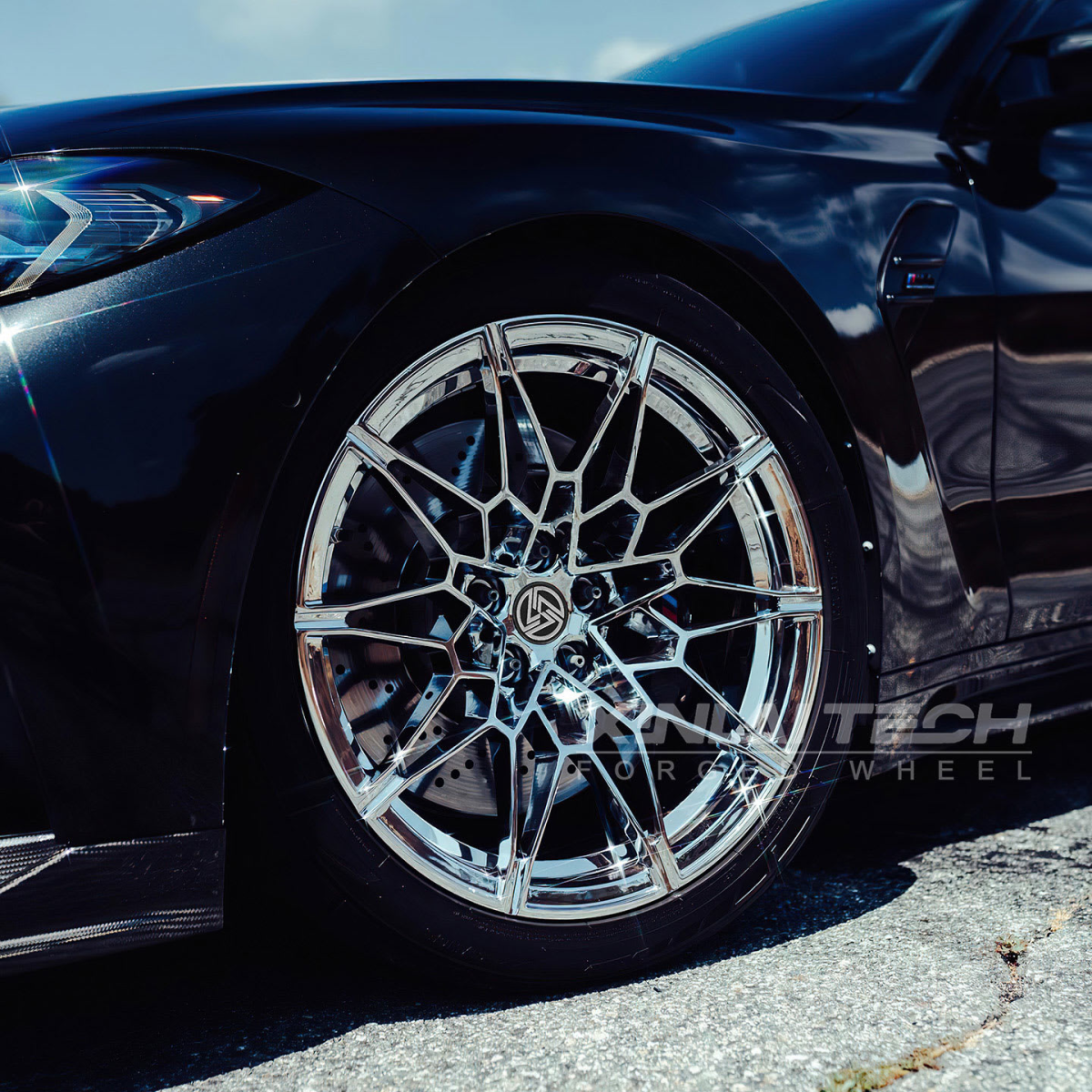 Custom 2-Piece Forged Chrome Mesh Wheels - Image 1
