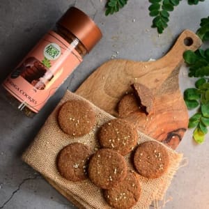 DOCTOR MORINGA Sweet Cookies - |Jaggery Biscuit | Multi Millet Snack| Made with Wheat Flour, Moringa Powder & Nuts| Ideal for Travel & Lunch| Healthy Snack Diet| Pack 1 - KaashtKart